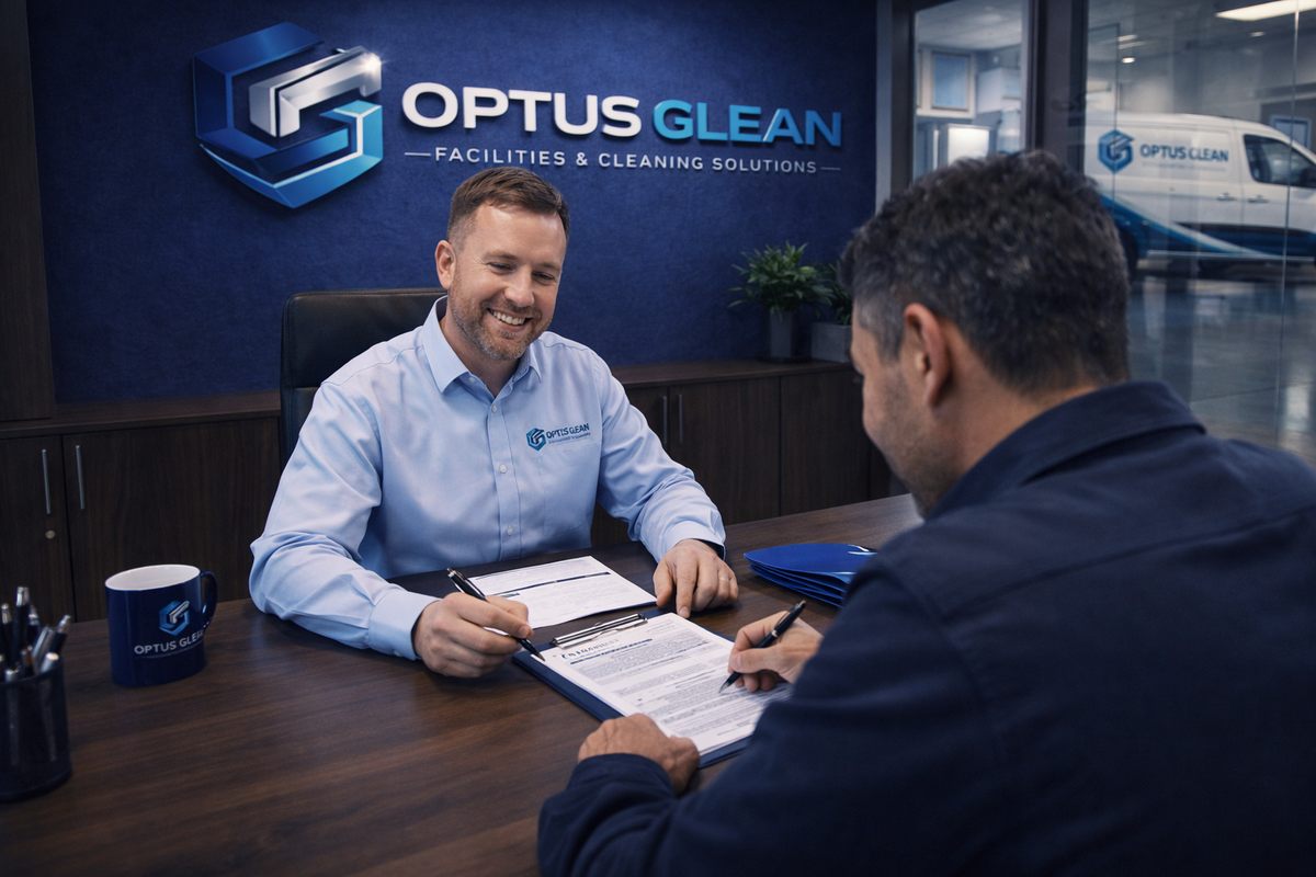 Optus Glean contract signing